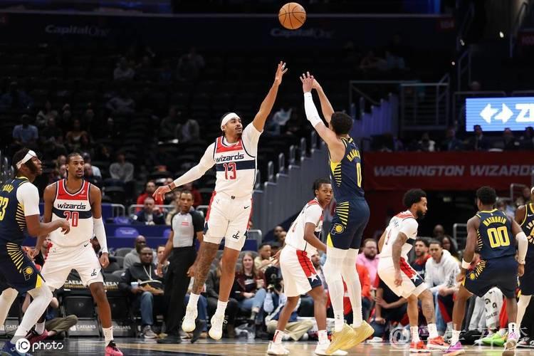 哈利伯顿29+6萨尔22+7 步行者大胜奇才53分